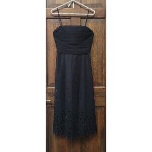 Eliza J New York  Black Tulle & Sequin Spaghetti Strap Dress, VTG, Size 10